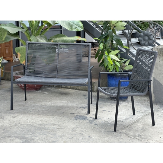 GHẾ NGOÀI TRỜI 2 CHỖ, CÓ TAY